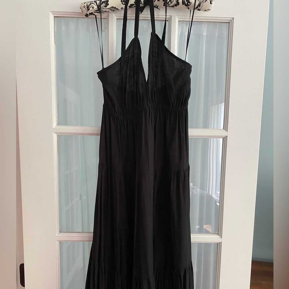 Express Black Halter Maxi Dress